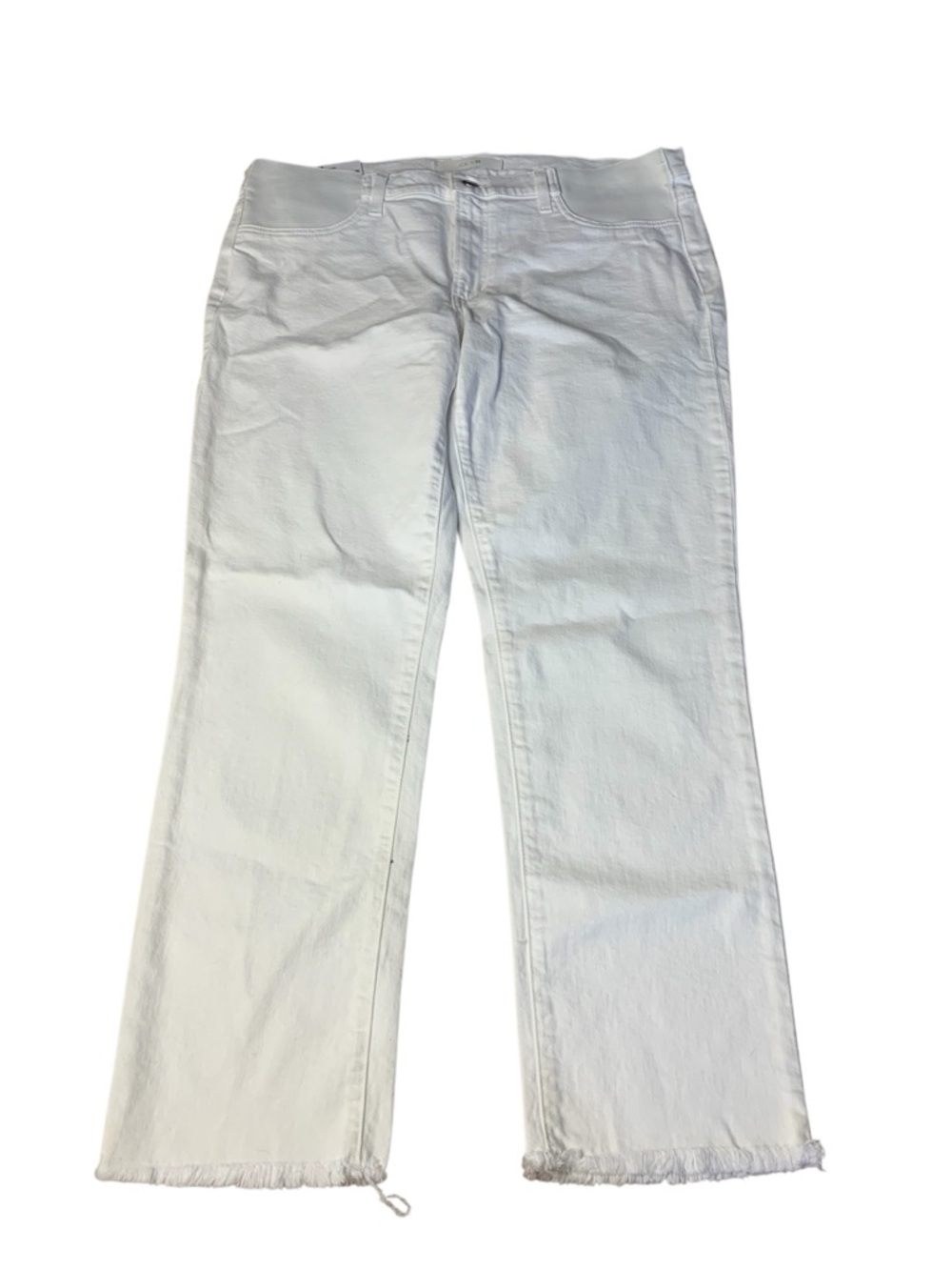 Joe's Jeans The Lara Mid Rise Cigarette Ankle Maternity Jeans White 34 NWT